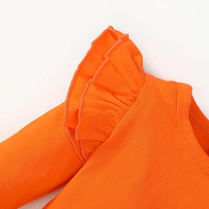 Baby Girl Solid Color Romper Infant Ruffle Sleeve Bodysuit One Piece Outfit Toddler Jumpsuit clothes