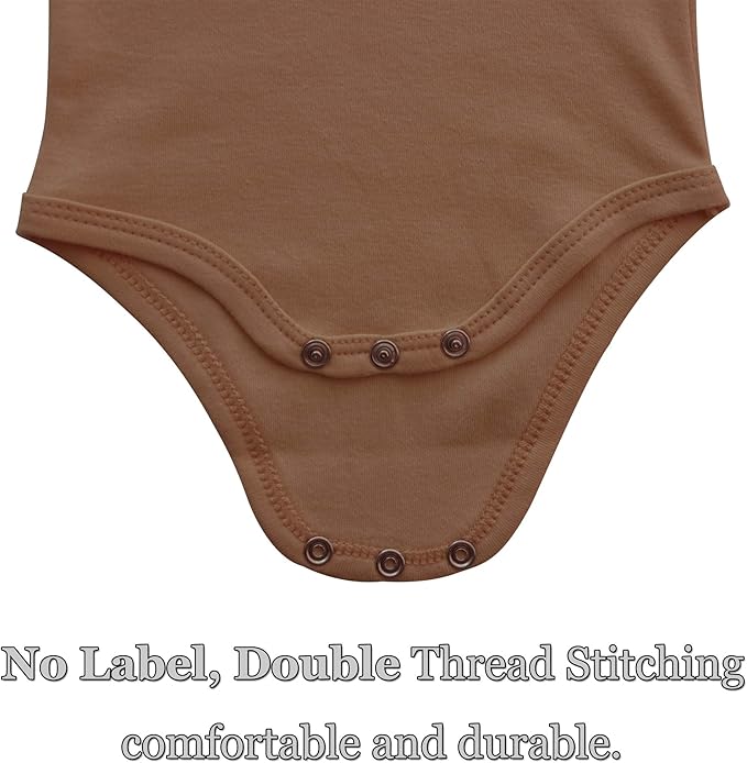 Baby Onsies 100% Cotton Short Sleeve Baby Bodysuits Solid Color Infant Bodysuits for Newborn Baby 3-Pack