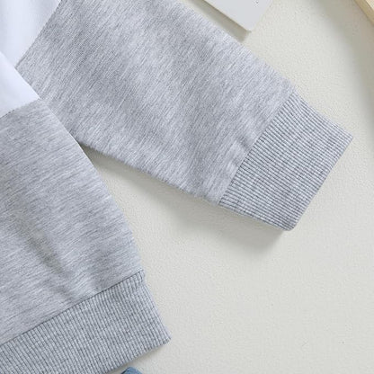 Murnouche Toddler Baby Boy Fall Winter Outfits Letter Crewneck Sweatshirt Casual Pants 2Pcs Clothes Set