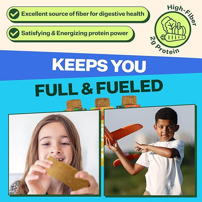 YUMI Organic Breakfast Superbar, Gluten-Free, No Added Sugar, 7+ Vegetables, Soft-Baked Crust, Healthy Snack Bars for Kids, School Safe, Healthy Alternative to Granola Bars or Cereal Bars, Blueberry (30ct)