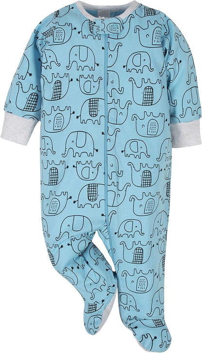 Onesies Brand baby-boys 4-pack Sleep 'N Play Footies