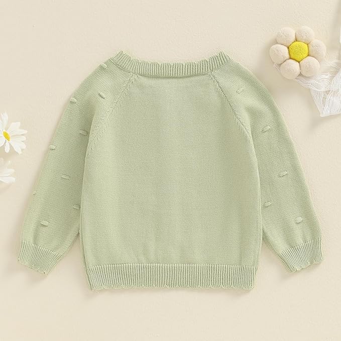 Baby Girl Cardigan Sweater Long Sleeve Button Up Knit Sweatshirt Jacket Toddler Baby Girl Fall Outfits