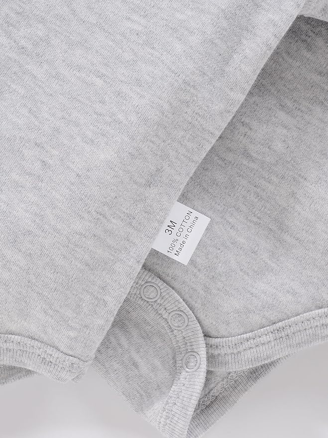 JYHOPE 5-Pack Newborn Infant Short Sleeve Pure Color Romper Bodysuit For Baby Girls And Boys Toddler Summer Clothes