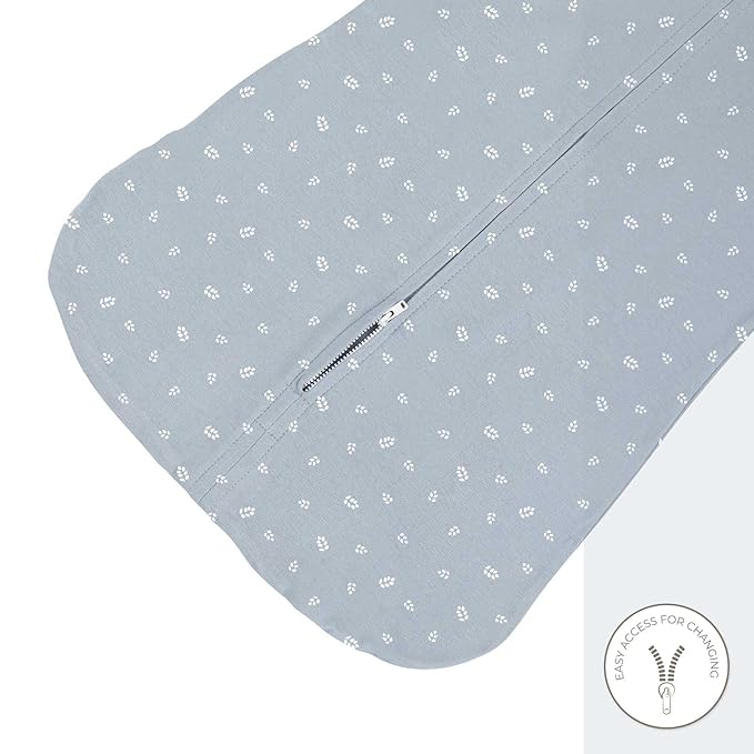 Ely's & Co. 100% Cotton Wearable Blanket Baby Sleep Bag 2 Pack (6-12 Months, Blue)