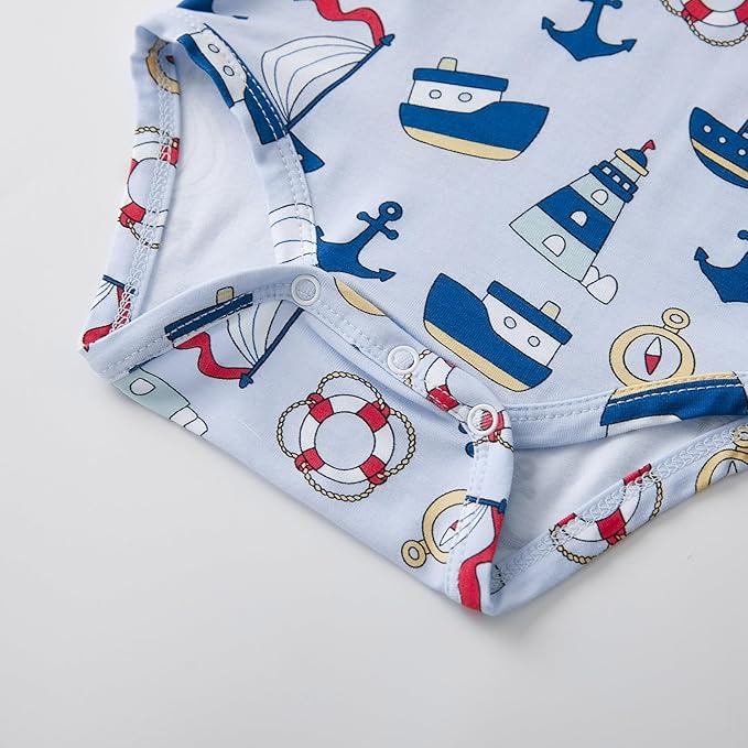 pureborn Baby Boys Girls Bodysuit Super Soft Cotton Romper 0-24 Months