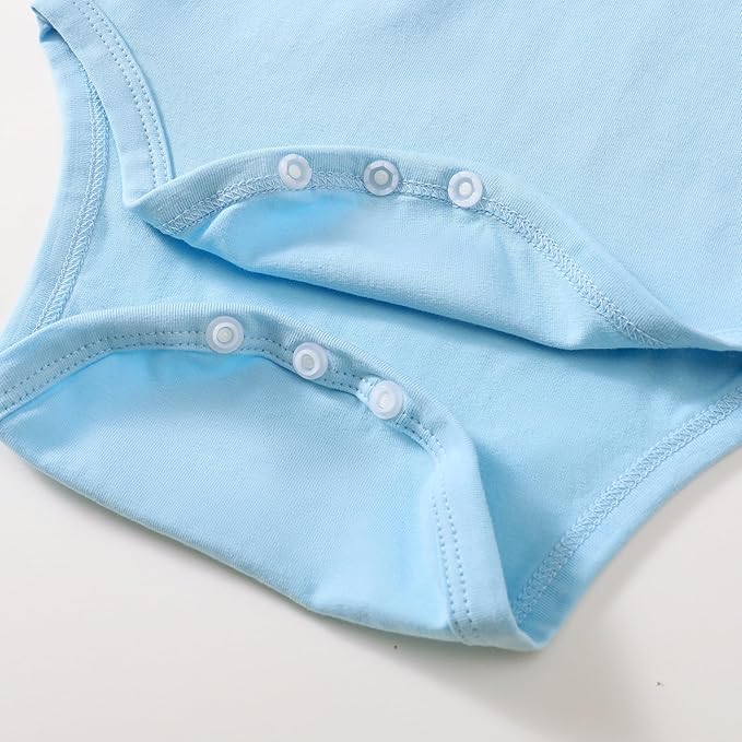 Magic Park 0-24M Infant Girl Romper Baby Girls Solid Color Bodysuit Toddler Ruffle Jumpsuit Shirts Casual Tops Baptism Shirt