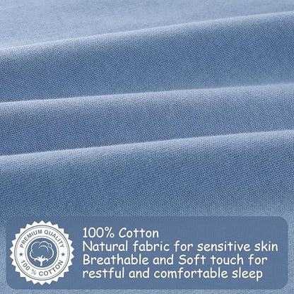 Looxii Baby Sleep Sack 0.5 TOG, 100% Cotton 3 Pack Wearable Blanket Baby Sleep Bag for Newborn Infant, 2-Way Zipper Lightweight Toddler Sleeping Sack 0-6 Months