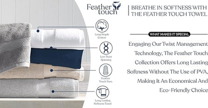 Delara Organic Cotton Luxuriously Plush Bath Towel | GOTS & OEKO-TEX Certified | Premium Hotel Quality Towels | Feather Touch Technology | 650 GSM Long Staple|Soft, Quick Dry & Ultra-Absorbent 30"x58"