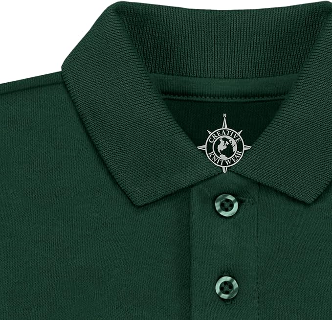 Creative Knitwear College Baby Polo Bodysuit Solid - Team Logo, Multiple Colors, for Boys & Girls (0-12 Months)