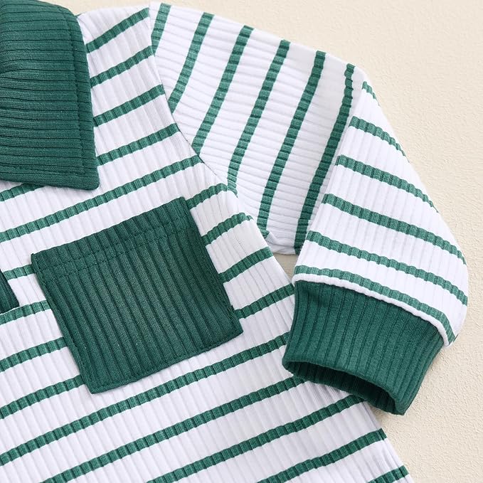 Newborn Baby Boy Girl Clothes Ribbed Knitted Long Sleeve Romper Pants Solid Cotton Infant Fall Winter Outfits 2Pcs