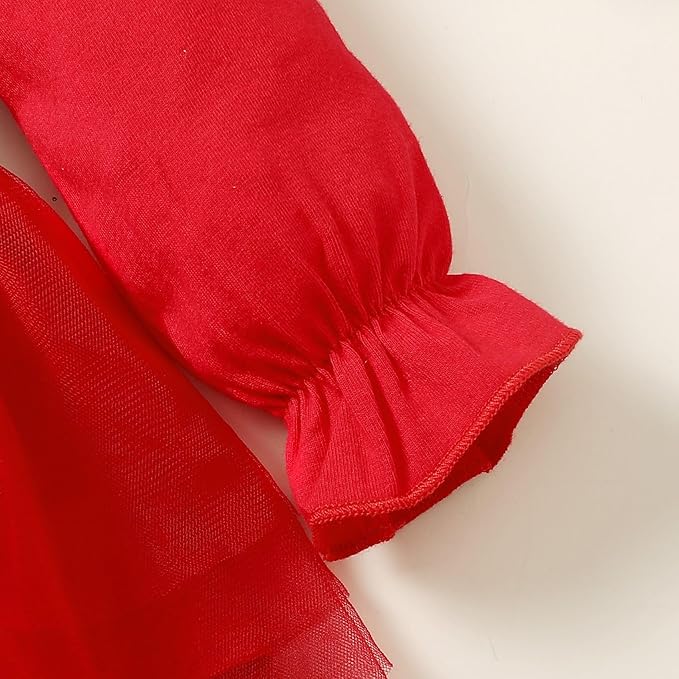 Magic Park 0-18M Infant Bodysuit Tutu Dress Baby Girl Romper Dress Toddler Solid Color Tulle Skirt Baptism Holidays Outfits