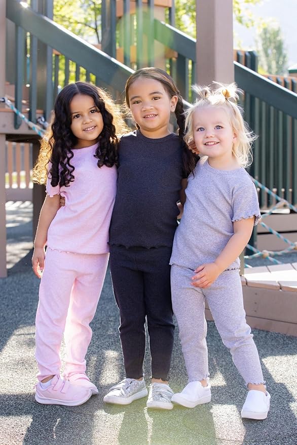 Monica + Andy Crewneck Tee, 100% Organic Cotton Clothes for Girls & Boys, Printed T-Shirt Sizes for Kids, Toddler & Baby