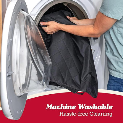 Lusso Gear Car Seat Protector for Baby Car Seat (Bench Seat Cover) - Waterproof - Thick Padding - Protects Fabric or Leather Seats (Black)