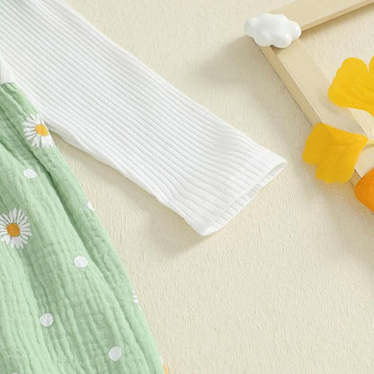 Newborn Baby Girl Clothes Corduroy Floral Bow O Neck Long Sleeve Romper Infant Jumpsuit Cute Outfits Headband