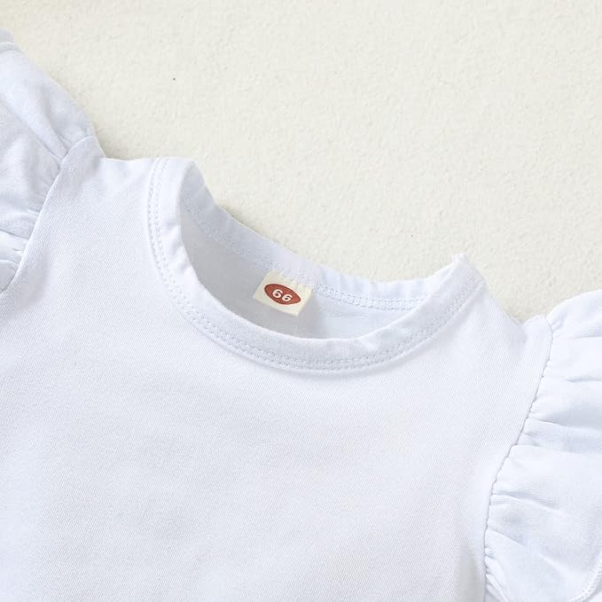 Baby Girl Solid Color Romper Infant Ruffle Sleeve Bodysuit One Piece Outfit Toddler Jumpsuit clothes