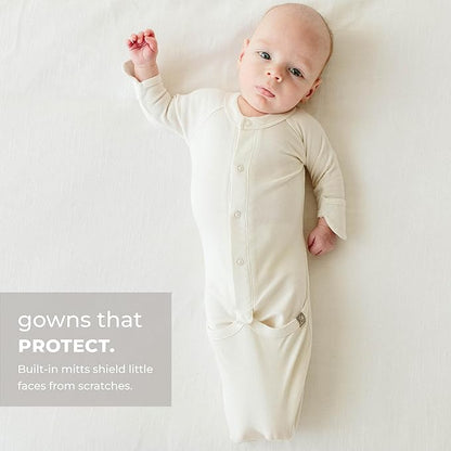 goumikids Viscose Made from Bamboo Organic Cotton Convertible Baby Gown