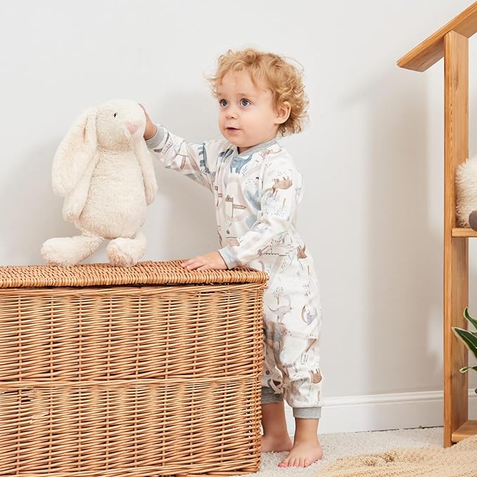 100% Organic Cotton Soft 3-24 Months 2-Piece Unisex Footless Newborn Baby Sleepers Pajamas Romper Boys Girls