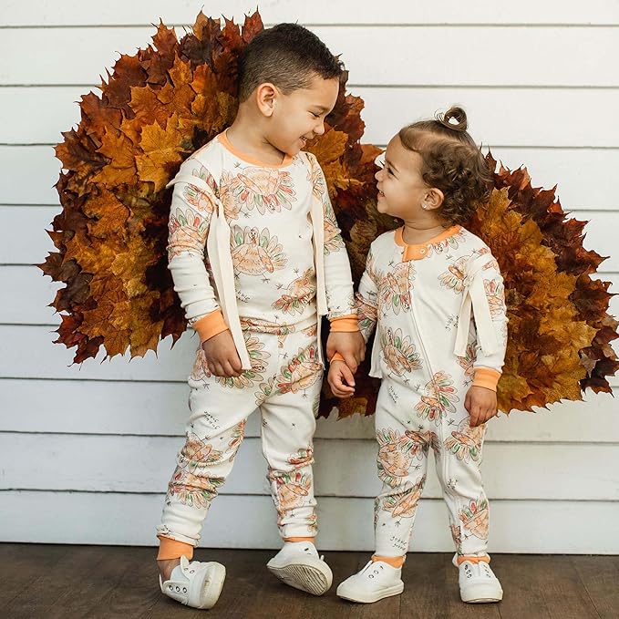 Burt's Bees Baby Baby Girls Sleeper Pajamas, 100% Organic Cotton, One-piece PJs, Diagonal Zip Up Jumpsuit, Snug Fit Footie