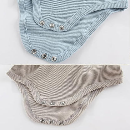 Newborn Baby Short Sleeve Bodysuit Cotton One-Piece Baby Clothes 5-Pack, 0-12 Months