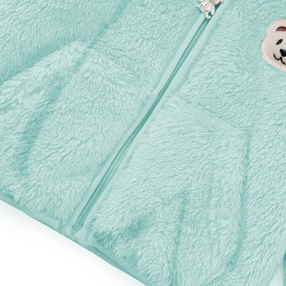 Baby Boys Girls Fleece Jackets Zip Up Hoodies Cute Bear Coats Fall Winter Fuzzy Jacket Newborn Boys Girls Outwear