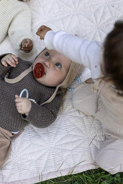 Bibs Colour Pacifier 2-Pack | BPA Free Soother, Round Nipple. Natural Rubber Latex,