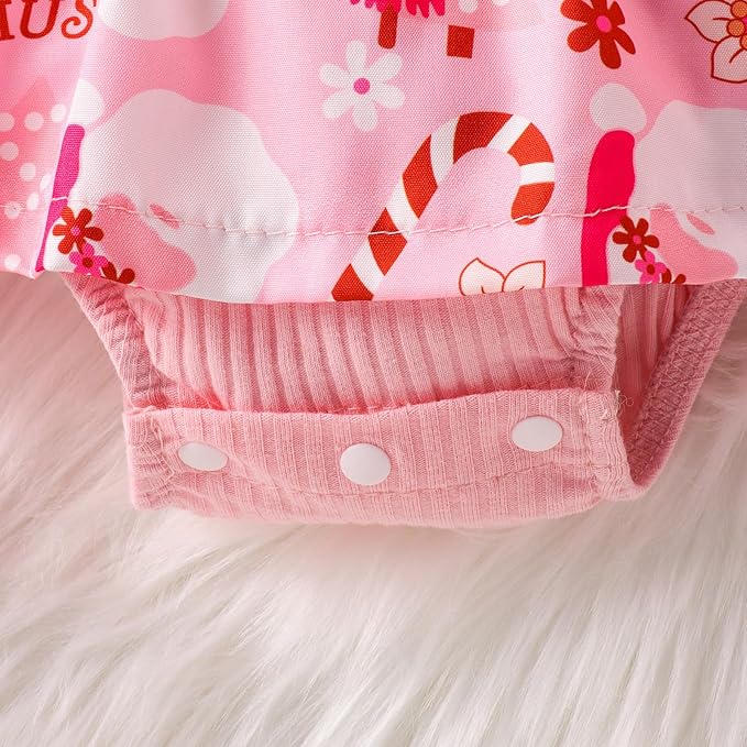 Hnyenmcko Newborn Baby Girl Christmas Clothes Infant Red Plaid Romper Dress Ruffle Long Sleeve Ribbed Bodysuit Headband Set