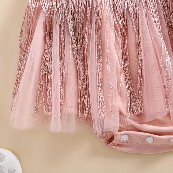 Sasaerucure Infant Baby Girl Summer Outfits Sleeveless Dress Romper Lace Tutu Onesie One Piece Ruffle Bodysuit