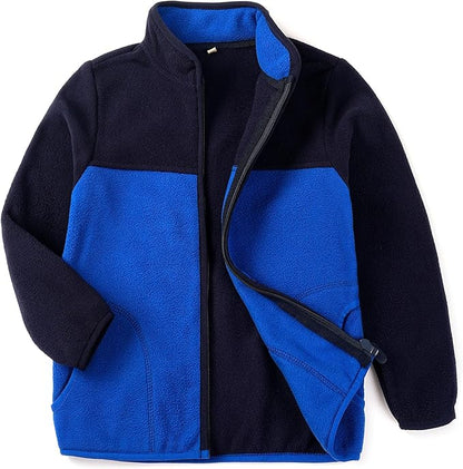 Toddler Fleece Jacket Kids Lightweight Outerwear Boys Girls Long Sleeve Fall Spring Coat 2-12 Years