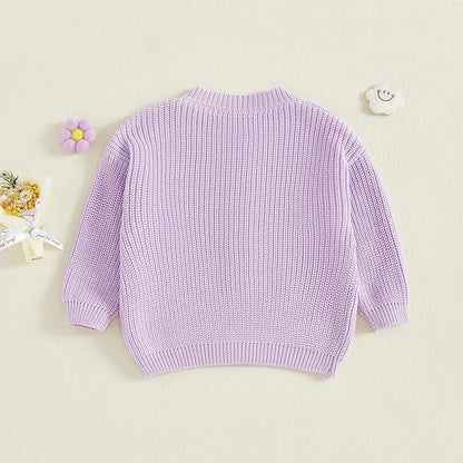 Baby Girl Cardigan Sweater Toddler Goose Embroidered Button Down Knit Sweaters Fall Winter Knitwear Jacket Clothes