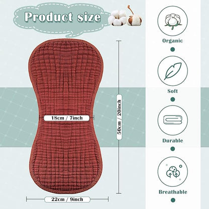 Frienda 6 Pack Muslin Burp Cloths Cotton Large 20''x 9'' Extra Absorbent and Soft Baby Burping Cloth for Baby Boy Girl Unisex(Classic Colors)