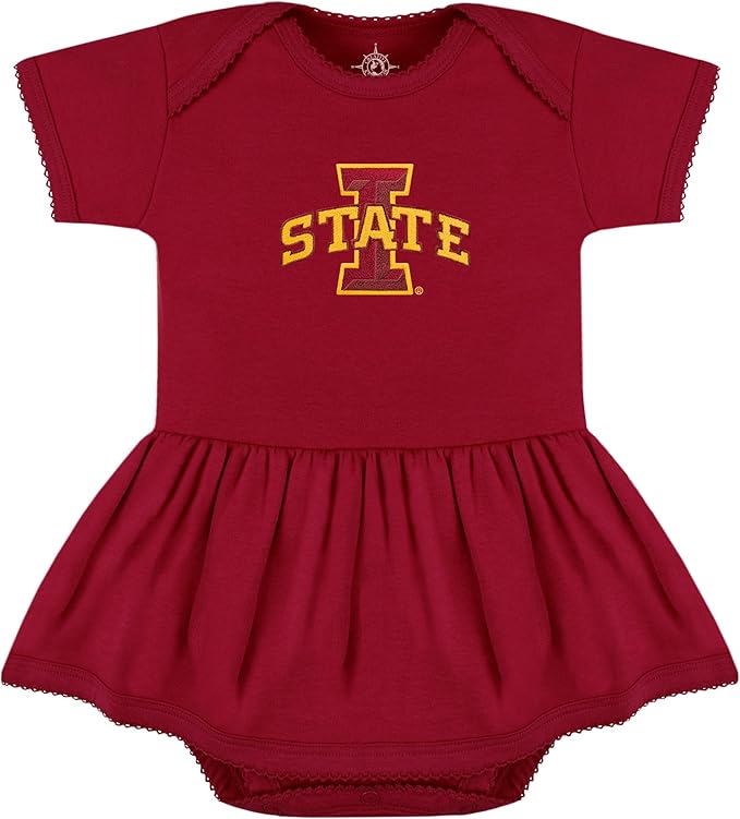 Creative Knitwear College Baby Picot Bodysuit Dress - Team Logo, Multiple Colors, for Baby Girls (0-24 Months)