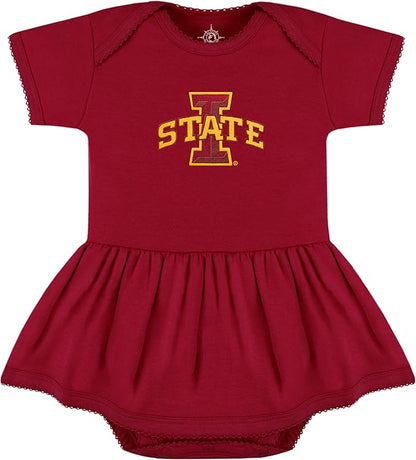Creative Knitwear College Baby Picot Bodysuit Dress - Team Logo, Multiple Colors, for Baby Girls (0-24 Months)