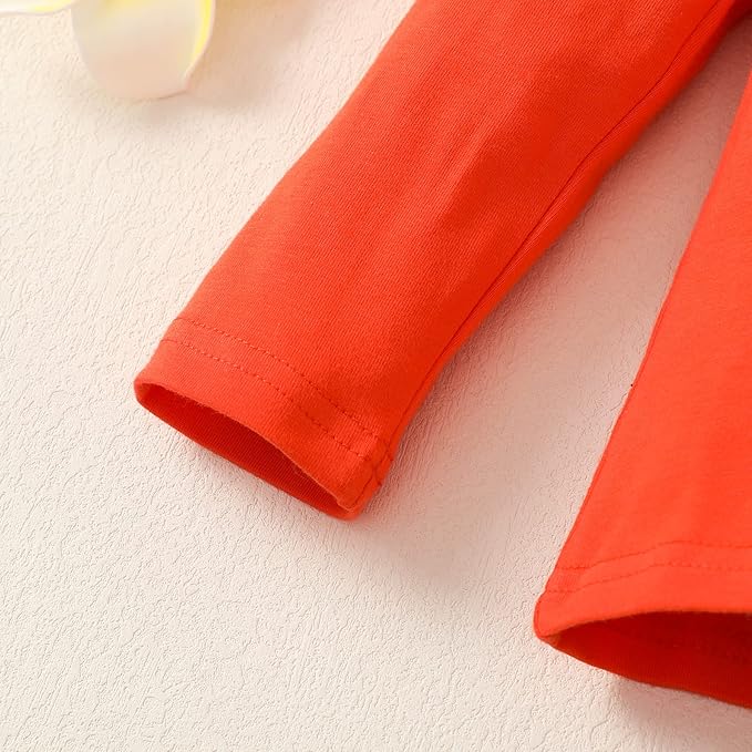 LYSMuch Toddler Baby Girls Long Sleeve Ruffle T Shirt Kids Casual Plain Solid Top Blouse T-Shirt Undershirt