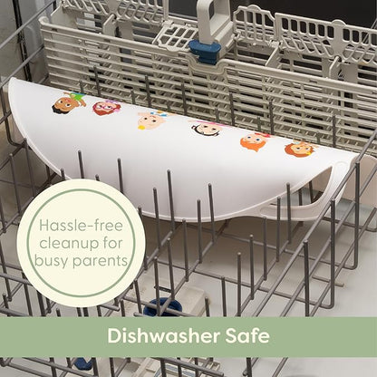 CoComelon Silicone Placemats for Toddlers - Non Slip Placemats for Kids, Reusable Portable Kids Placemat for Dining Table, Baby Food Mat for Restaurants and Home, Baby Placemat with Raised Edges