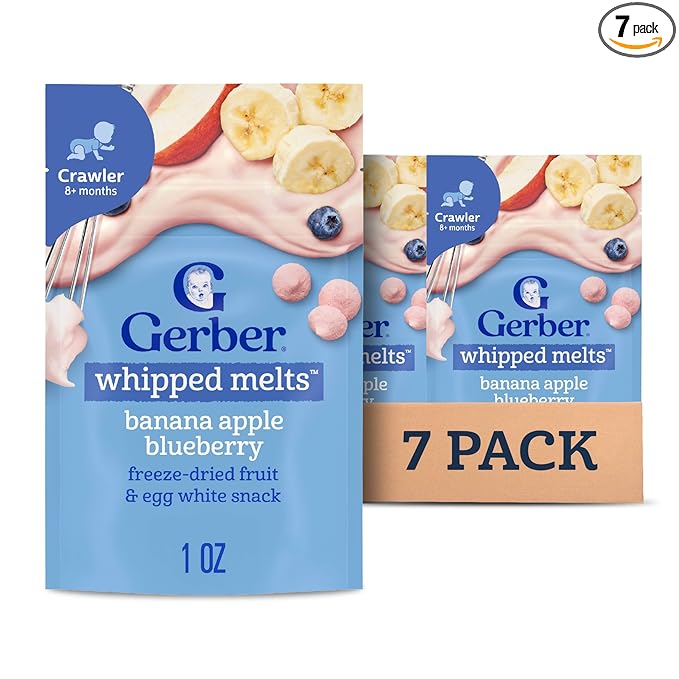 Gerber Natural for Baby Whipped Melts - Banana Apple Blueberry, 7Count