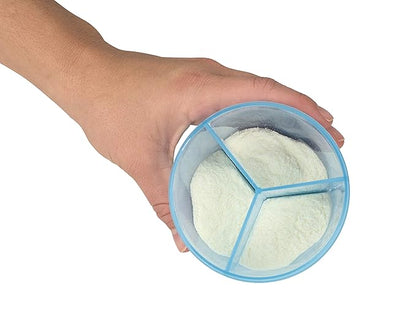 Dr. Brown's Travel Formula Dispenser with Lid, BPA Free - Blue - Holds 27oz | with Snap-On Lid