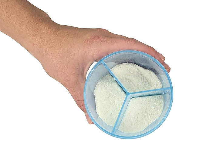 Dr. Brown's Baby Formula Dispenser with Snap-On Lid for On-the-Go Feedings,Milk Powder Dispenser for Traveling with Infant,Blue (Pack of 2)