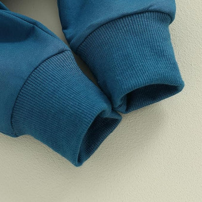 allshope Newborn Baby Boy Girl Fall Outfit Romper Long Sleeve Hooded Solid Zipper Onesie Jumpsuit Bodysuit Infant Clothes