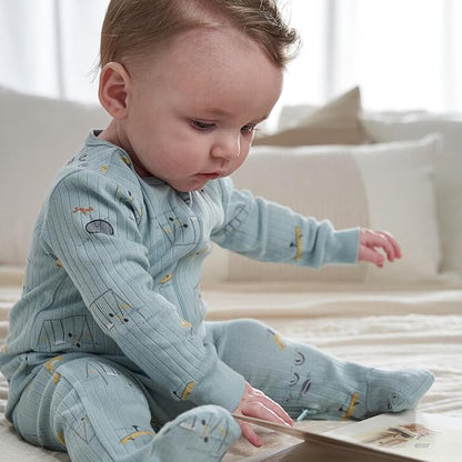 Gerber baby-girls Baby Unisex 2-pack 2-way Zip Textured Sleep 'N Play