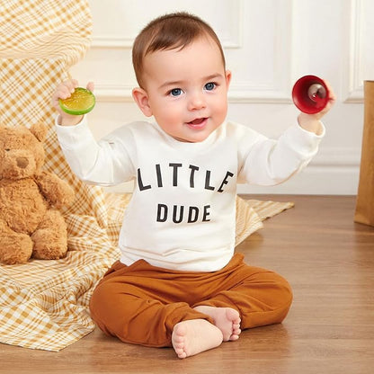 Murnouche Toddler Baby Boy Fall Winter Outfits Letter Crewneck Sweatshirt Casual Pants 2Pcs Clothes Set