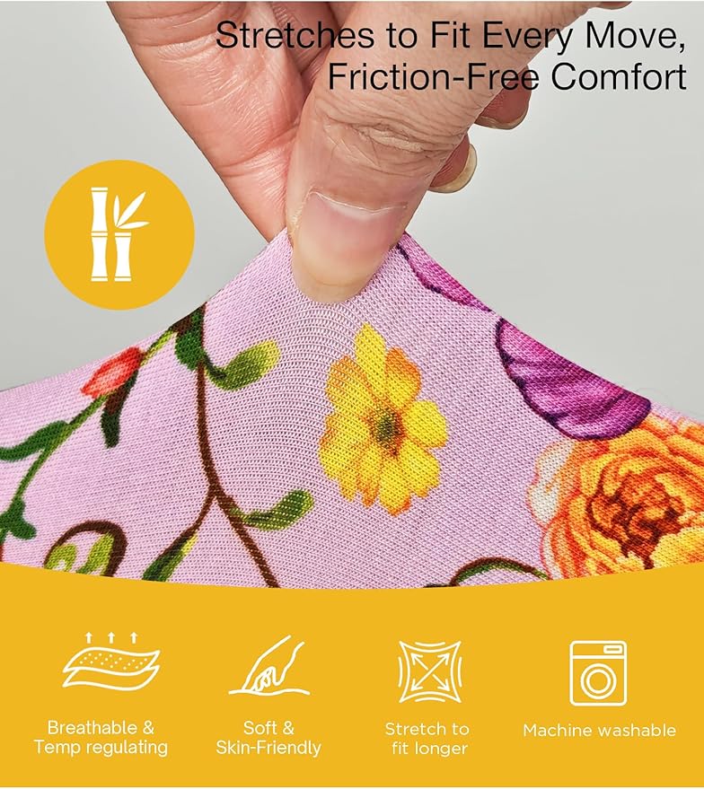 Bamboo Viscose Baby Girl Footie Pajamas, Newborn Sleepers Infant Onesie, 2-Way Zipper Footed Pjs