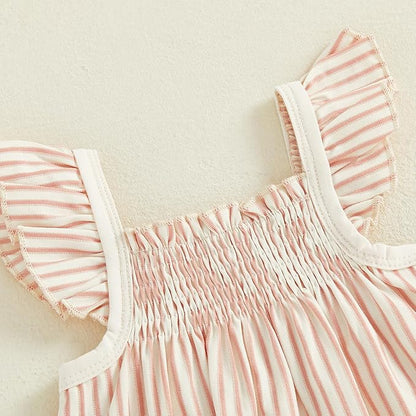 Mubineo Baby Girl Summer Clothes Cute Ruffle Tops Dress Shorts Outfits Set Infant Toddler Shrit Bloomers Princess Outfit