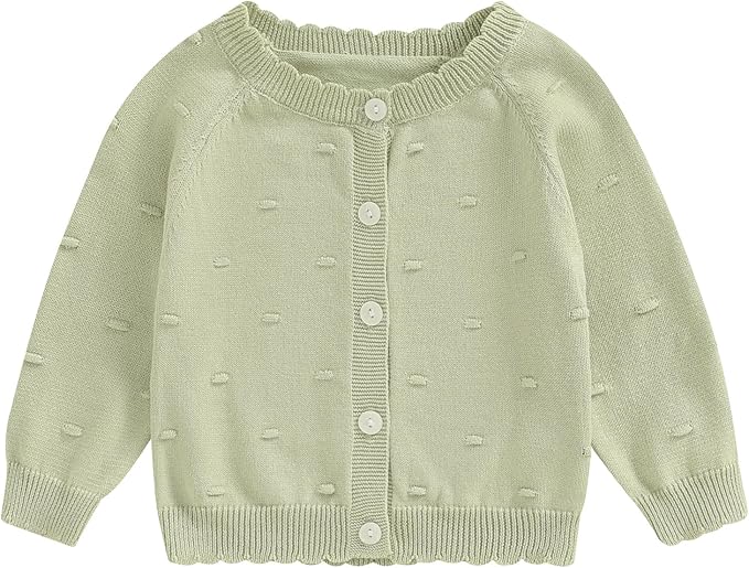 Baby Girl Cardigan Sweater Long Sleeve Button Up Knit Sweatshirt Jacket Toddler Baby Girl Fall Outfits