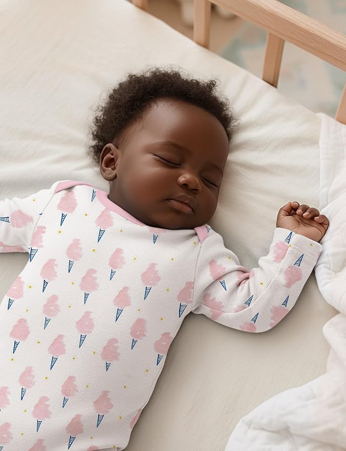 Yoofoss Baby Bodysuits 100% Organic Cotton Baby Onesie Long Sleeve Baby Boys Girls Clothes Soft Newborn Infant Romper, 3 Pack