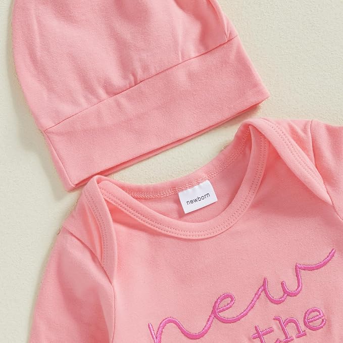 Newborn Boy Girl Coming Home Outfit Baby Infant Sleeper Gown Nightgown Outfits Cute Fall Winter Pajamas and Hat