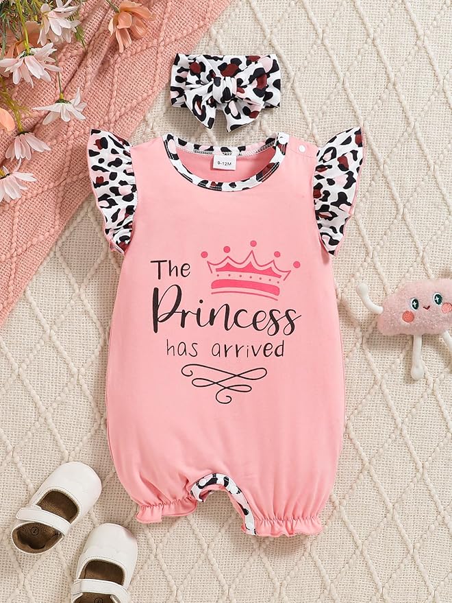 Newborn Baby Girl Clothes Infant Floral Print One-Piece Romper+Jumpsuit+Bodysuit+Hat+Headband