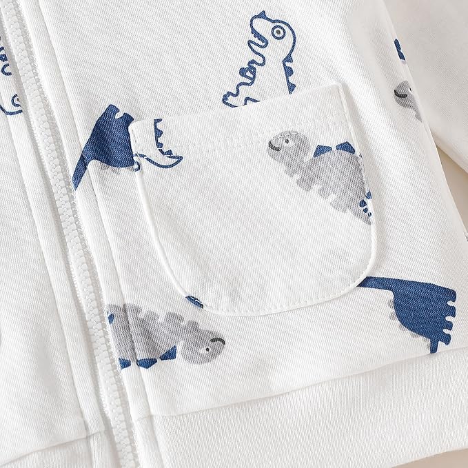 ROMPERINBOX Baby Hoodie for Boy Girl, Full Zip-up Lightweight Thin Jackets Coat Sweatshirts 0-24 Months