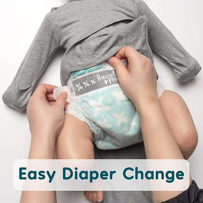 2PK Ultra Soft Knotted Newborn Sleep Gown for Baby Girls Boy- Coming Home Hospital Outfit with Hat, Bow, Clip & Drool Bib Set