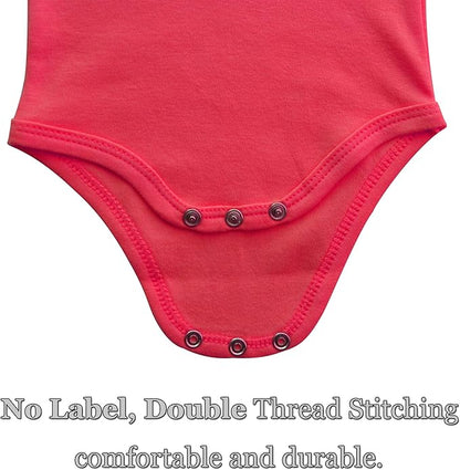 Baby Onsies 100% Cotton Short Sleeve Baby Bodysuits Solid Color Infant Bodysuits for Newborn Baby 3-Pack