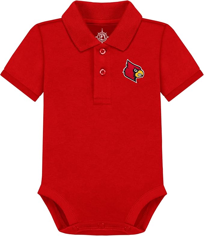 Creative Knitwear College Baby Polo Bodysuit Solid - Team Logo, Multiple Colors, for Boys & Girls (0-12 Months)